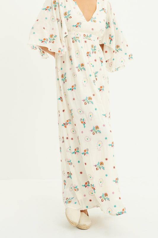 Robe dos nu brodée Houla