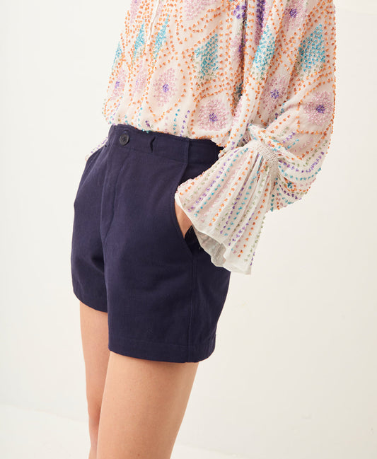 Short taille haute coton Ronan