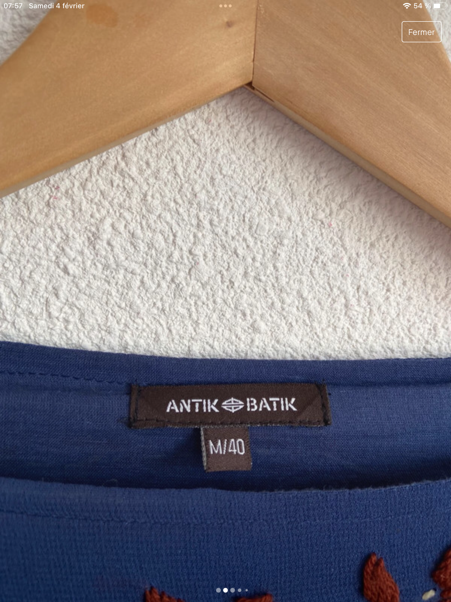 Robe bleu nuit imprimée