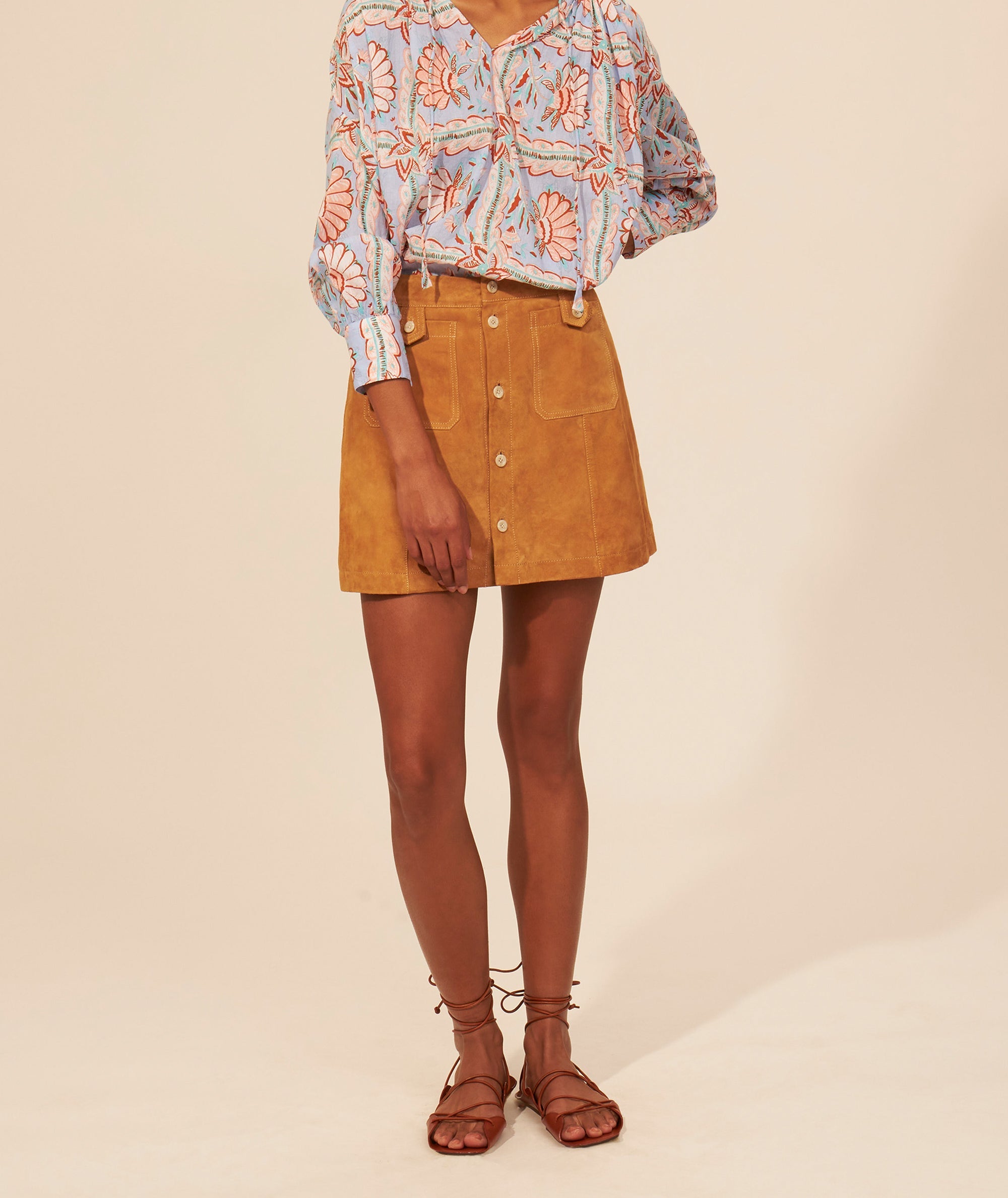 Vintage suede mini skirt on sale
