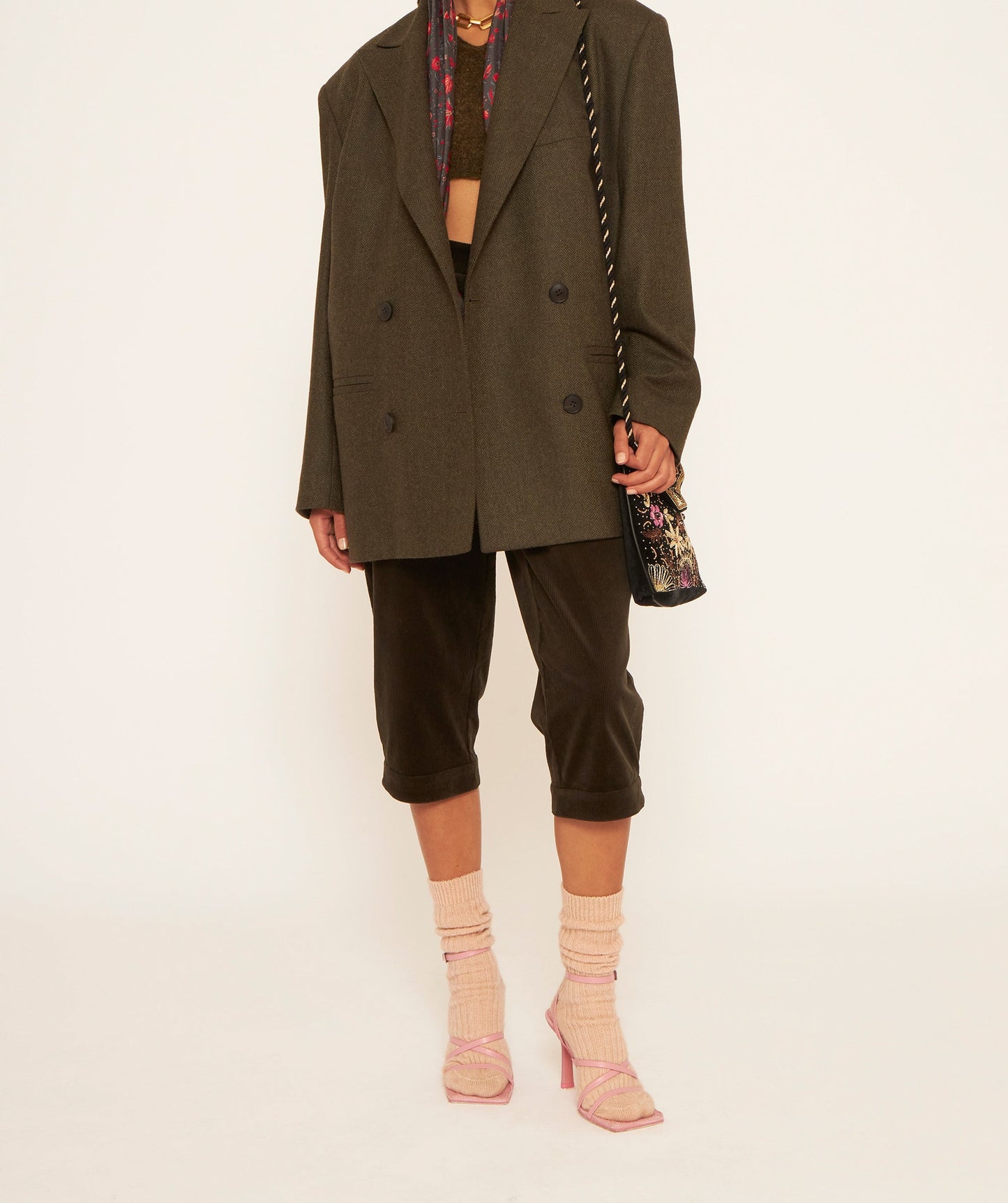 Miranda Embroidered Velvet Bag