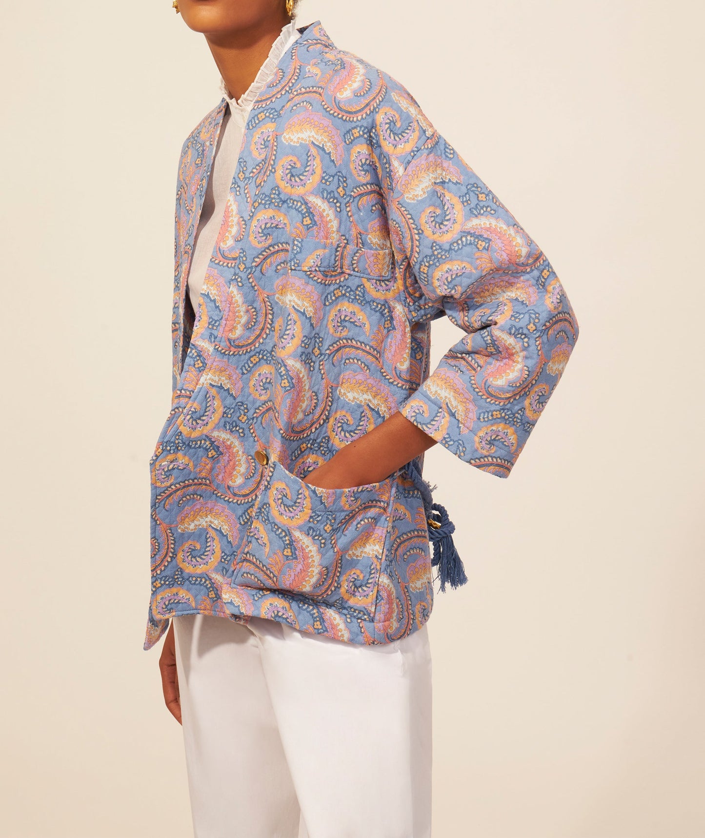 chaqueta acolchada con estampado Pietra