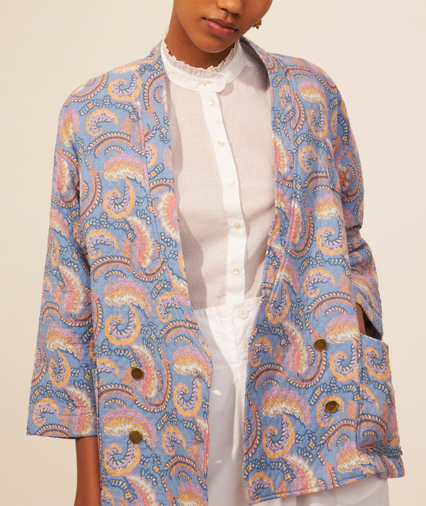 chaqueta acolchada con estampado Pietra