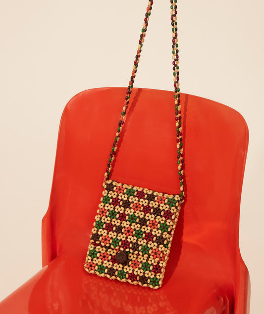 Petit sac en perles de bois Woody